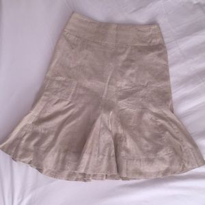 Elevenses Anthropologie linen knee length skirt